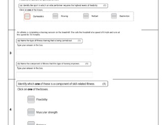 LEVEL 2 BTEC SPORT UNIT 1 - Past exam questions by TOPIC