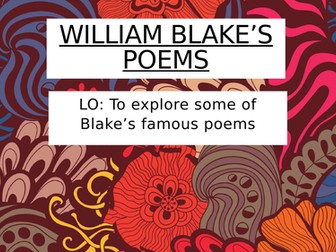 Blake and Wordsworth: Poetry Unit UPKS2