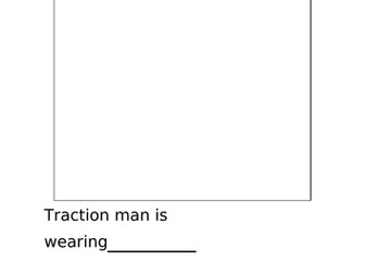 Traction Man writing sheet