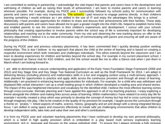 NQT Personal statement