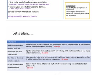 Freetime writing task with WAGOLL