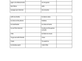 Spanish hobbies / freetime