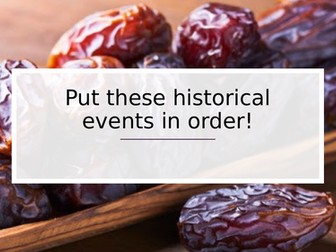 History event quiz - put these events in order!