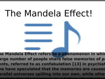 Tutor time quiz - the Mandela effect!