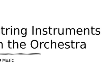 String Instruments for Online learning