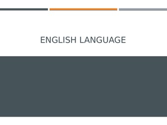 English Language: Remote Learning