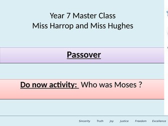 Passover Remote/Distant /online lesson