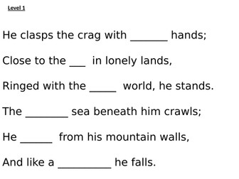 The Eagle - Poetry Analysis and Creative Writing