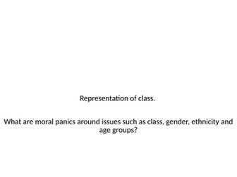 Sociology Cambridge International A level TOPIC: The Media Part 2 Media Representation and Effects
