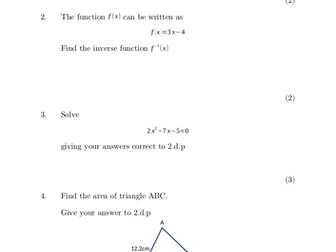 GCSE quick tests Grade 7