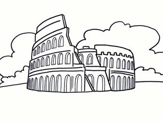 The Colosseum Colouring Sheet - Early Years