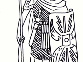 Roman Soldier Colouring Sheet - Early Years