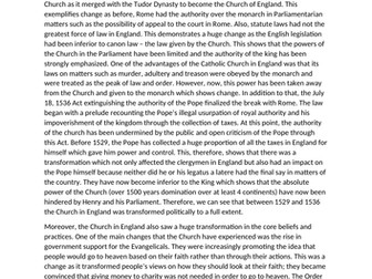 The Church in England 1529-1536 A* essay