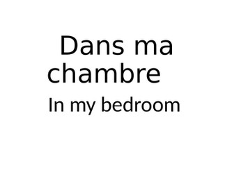 Dans ma chambre - in my bedroom