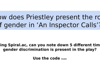 An Inspector Calls: Gender