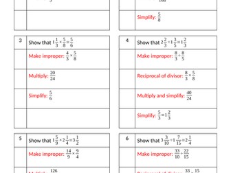 Show that... Multiplying and Dividing Fractions