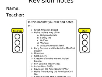 AQA HISTORY GCSE Revision note books.