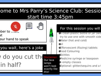 Virtual Science Club - Week 1