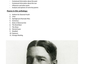 Wilfred Owen War Poetry Anthology and Guide