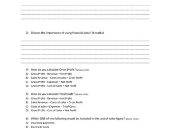 Edexcel GCSE Business 9-1 Theme 2: Topic 2.4 Exam style Questions and Mark Scheme