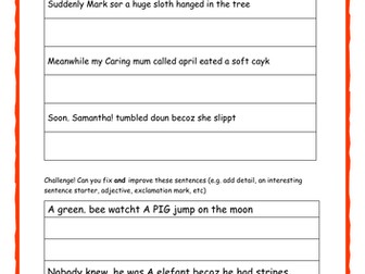Fix the sentence differentiated activity