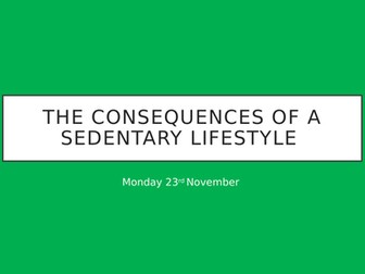GCSE PE AQA Sedentary Lifestyle