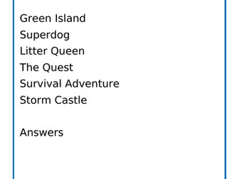 Oxford Reading Tree Comprehension