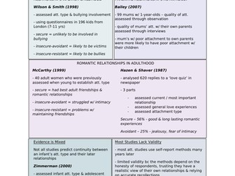 Attachment - Later Relationships
