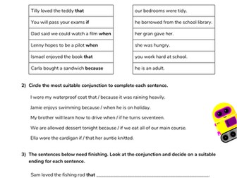 Subordinating conjunctions