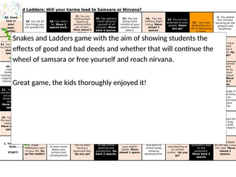 Samsara and Karma Snakes and Ladders