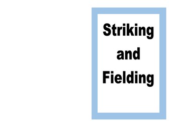 Striking and Fielding sports resource card
