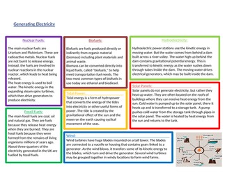 GCSE Physics- Renewable and non renewable energy sources