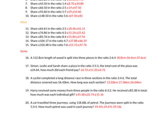 Sharing in a Ratio with Decimals