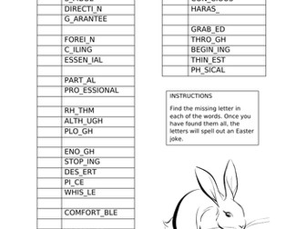 Year 5/6 spelling patterns - Easter Joke