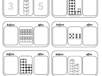 Maths revision with number shapes - Number before and after.