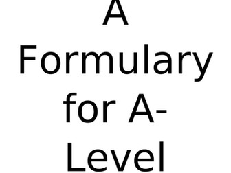 AQA A-level formula and methods book