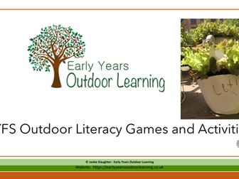 EYFS Outdoor Literacy Games and Activities