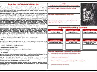 The Ghost of Christmas Past - Initial Analysis and Comprehension Worksheet