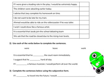 Subjunctive form