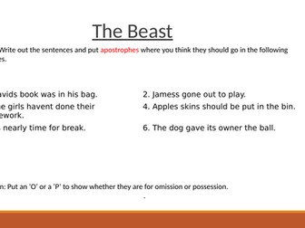 Fantasy Creative Writing Pick'N'Mix