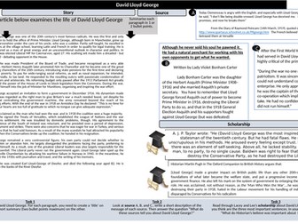 Guided reading activity David Lloyd George