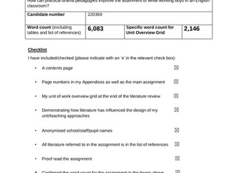 Improving attainment in English - using Drama