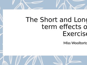 Short and long-term effects of exercise