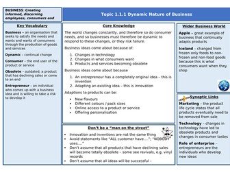 GCSE Edexcel Theme 1 Knowledge organisers