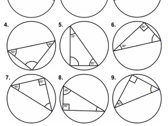 Circle Theorems Worksheets