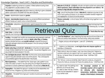 Prejudice and Discrimination (RE / Ethics) - KS3