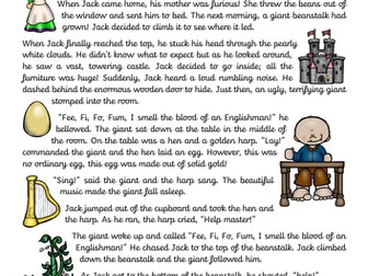 Jack and the Beanstalk themed instruction writing unit