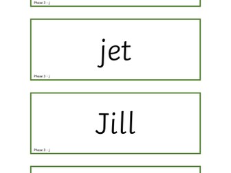 Phase 3 Real, Alien, Multisyllabic Words - Double Sided.