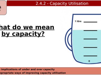 A Level Business: 2.4.2 Capacity Utilisation
