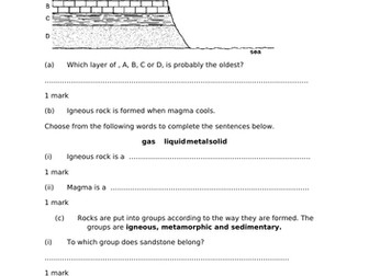 Rock Cycle Test